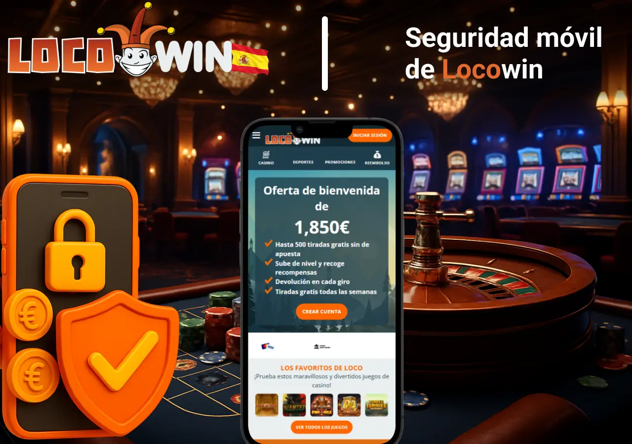 Sistema de seguridad móvil de Locowin con protección de datos, pagos seguros y acceso fiable desde smartphones.